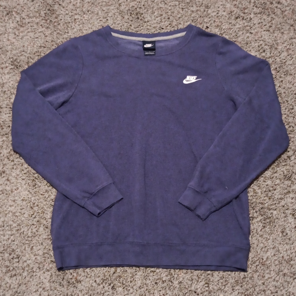 Nike Crew Neck Club Sweatshirt Purple Large